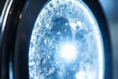 Nærbilde av en innovativ lysarmatur med LED-effekter