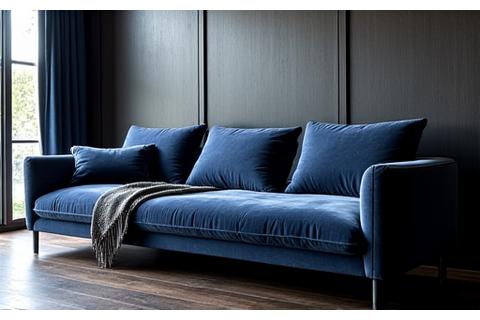 Moderne sofa med kosmisk mønster, mørk valnøtt-ramme