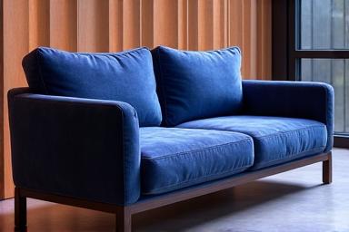 Moderne sofa med kosmisk mønster, mørk valnøtt-ramme